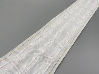 Pencil Pleat Curtain Header Tape 7.5cm (3") Wide - Gold Guide Line - Lapped in Box - 500mtr