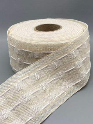 Curtain Pencil Tape 75mm - Guide Stitching - Cream -  50mtr