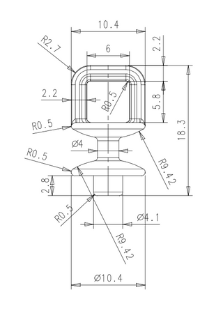 Perfect Fold Spaced Gliders for Wave Curtains -  60mm & 80mm - Wave Curtain Gliders - Per Meter