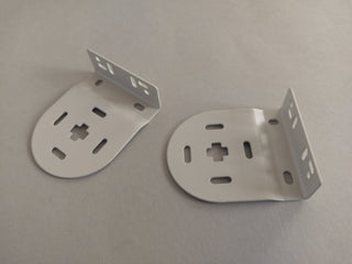 Universal White Metal Brackets for 38mm & 45mm System Roller Blinds Tube - Pair - www.mydecorstore.co.uk