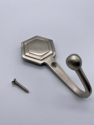 Contemporary Curtain Tie Back Hooks - Matte Nickel - Pack of 100 - www.mydecorstore.co.uk