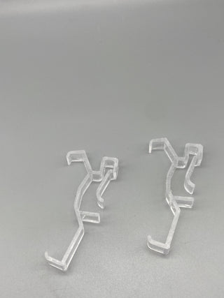 Plastic Valance Hanger for Wood Venetian Blinds - 63mm Opening - Clear - Pack of 100 - www.mydecorstore.co.uk