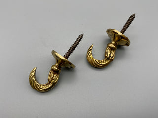 Curtain Tie Back Hooks - Brass - Pack of 100 - www.mydecorstore.co.uk