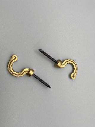 Curtain Tie Back Hooks - Brass - Pack of 100 - www.mydecorstore.co.uk