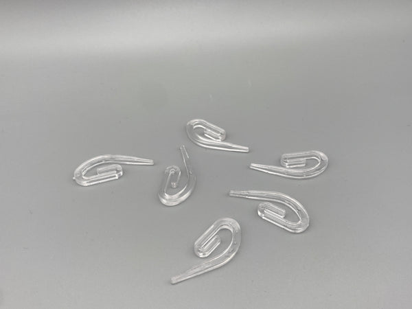 Clear Heavy Duty Plastic Hooks - Transparent - Standard Size - from £0.01 per piece - www.mydecorstore.co.uk