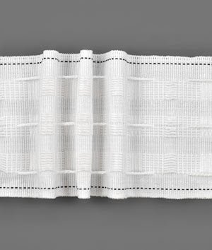 Curtain Tape Regular 75mm - White - Lapped -  500m