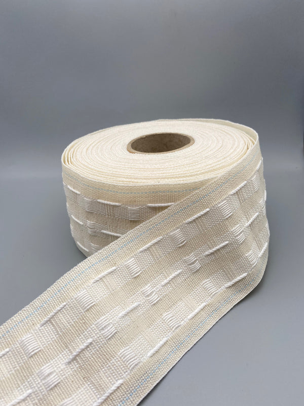Curtain Pencil Tape 75mm - Guide Stitching - Cream -  50mtr