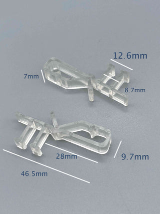 Clip On Type Valance Hanger for Wood Venetian Blinds - Clear - Pack of 100 - www.mydecorstore.co.uk