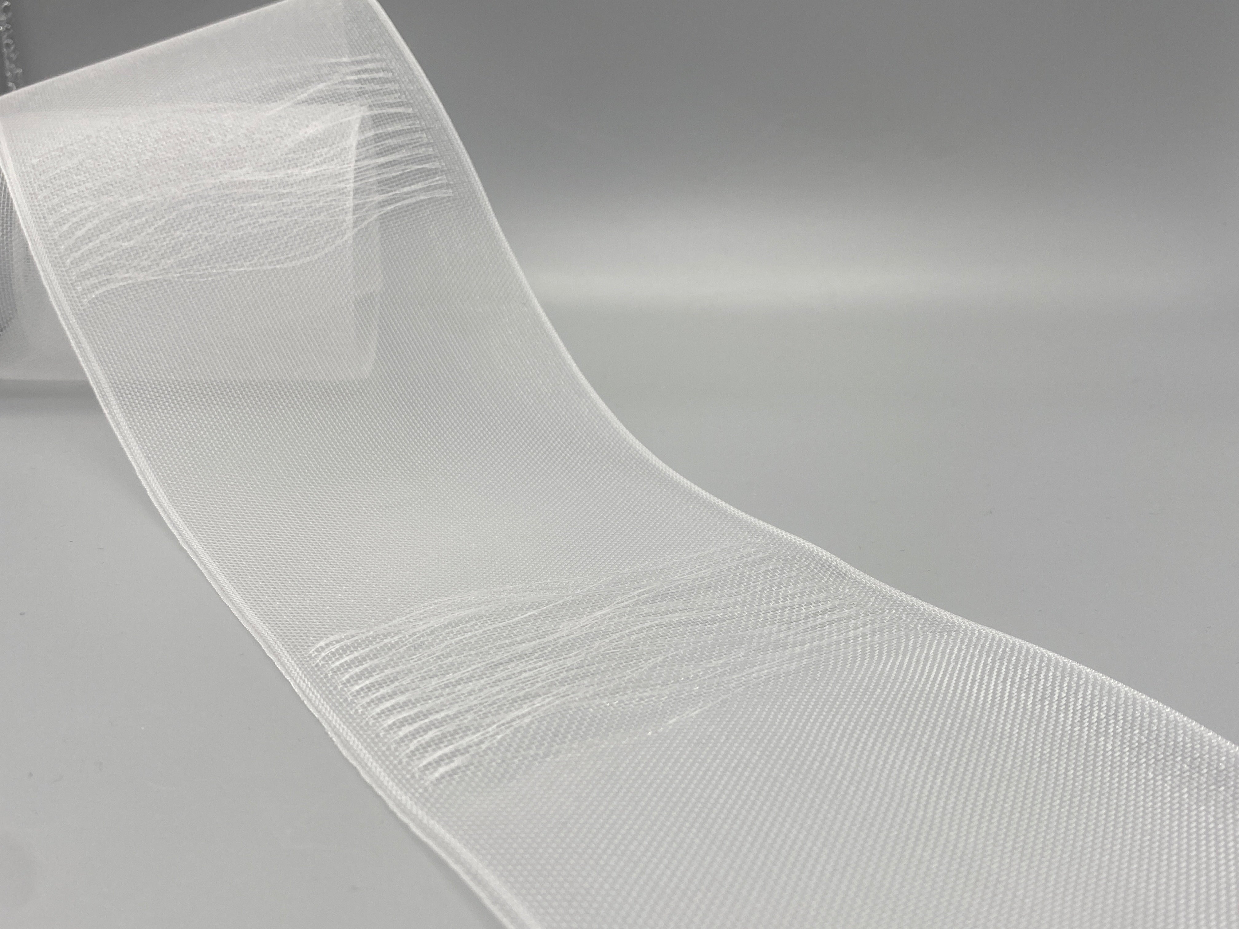 Loop Curtain Tape with Loops for Pole/Rods - Translucent - 100mm Wide