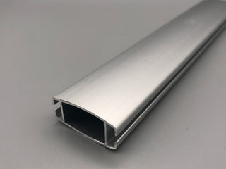 Silver aluminium bottom Hem-bar for roller roman and panel blinds From £1.75 / meter - www.mydecorstore.co.uk