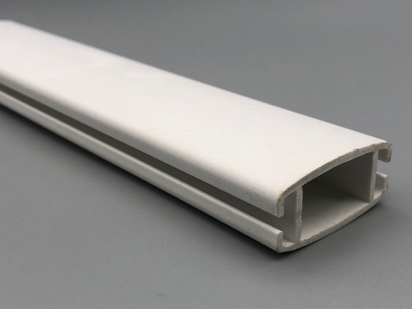 White Plastic Bottom Hem-bar for roller roman and panel blinds - Pack of 100meters - www.mydecorstore.co.uk