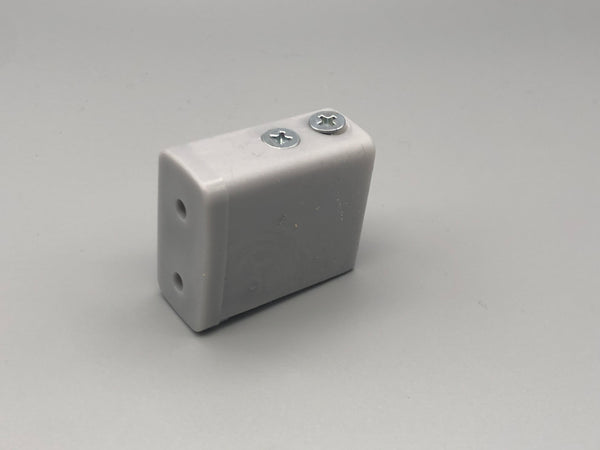 Cubicle Track End Bracket - Plastic End Bracket / Cap - Silver or White - Pack of 50 - www.mydecorstore.co.uk