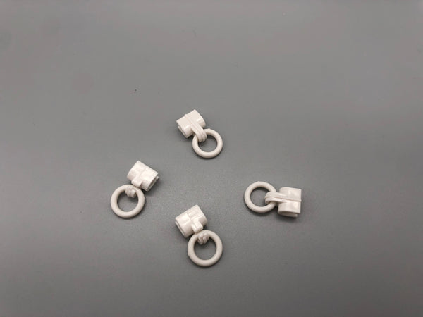 White Clip On Ring for 4mm Rods - Roman Blinds Clip On Rings - Pack of 500 - www.mydecorstore.co.uk