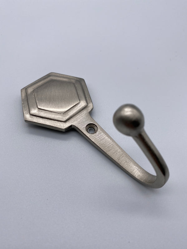 Contemporary Curtain Tie Back Hooks - Matte Nickel - Pack of 100 - www.mydecorstore.co.uk