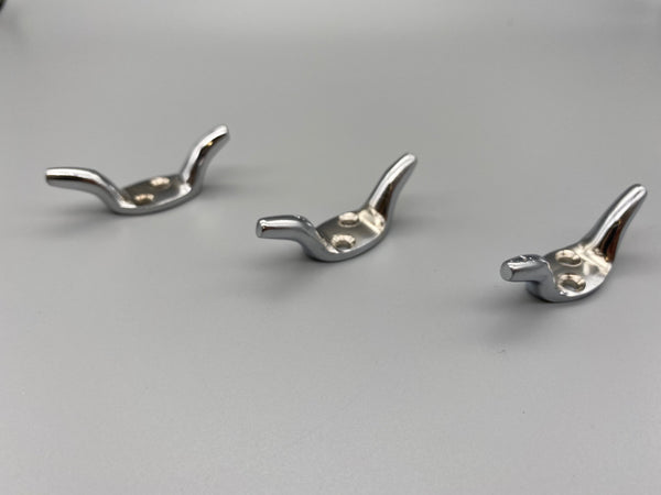 Mini Metal Cleats for Blinds and Curtain Cords - Chrome - Safety Tensioning Cleat 50mm - Pack of 10 - www.mydecorstore.co.uk