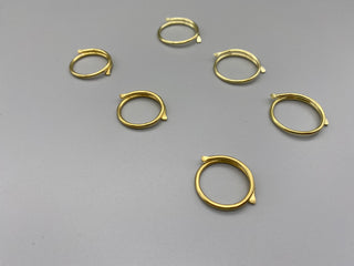 Gold Curtain & Roman Blinds Rings - 19mm & 22mm metal split rings for Curtains Roman Blinds Pack of 100 - www.mydecorstore.co.uk