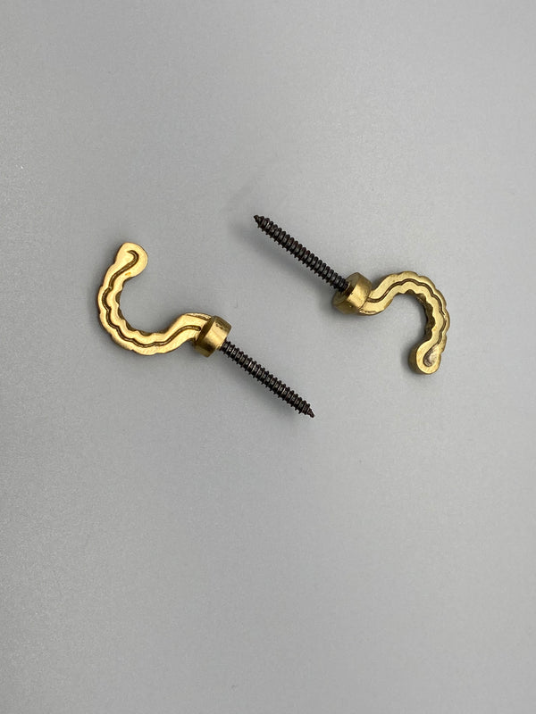 Curtain Tie Back Hooks - Brass - Pack of 100 - www.mydecorstore.co.uk