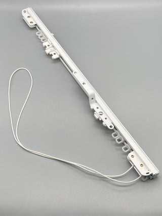 Corded Curtain Track / Aluminium Curtain Track with Cord - White - Light Duty - www.mydecorstore.co.uk