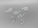 Clear Heavy Duty Plastic Hooks - Transparent - Standard Size - from £0.01 per piece - www.mydecorstore.co.uk