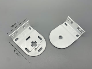 Metal Brackets for 38mm Roller Mechanism - White Coated - Pack of 100 Pairs