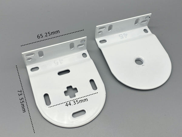 Metal Brackets for 45mm Roller Mechanism - White Coated - Pack of 100 Pairs