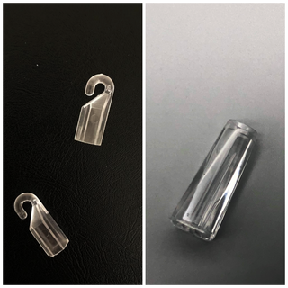 Venetian Blinds Hexagonal Hooks + Handle for 7mm Hex Wand - Crystal Plastic - Pack of 1,000 - www.mydecorstore.co.uk